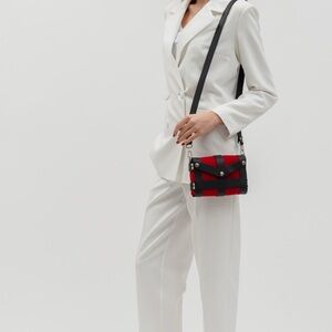 Stylish Red and Black Crossbody Bag